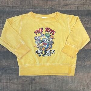 Kids size 4 distressed yellow Disney Toy Story sweatshirt